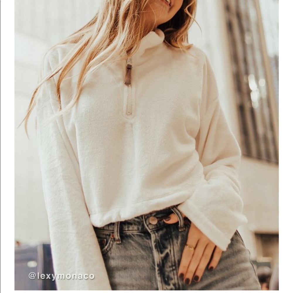 UO Angela Fleece Pullover Top